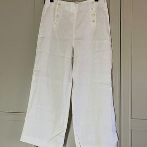 White Linen Pants Size 30